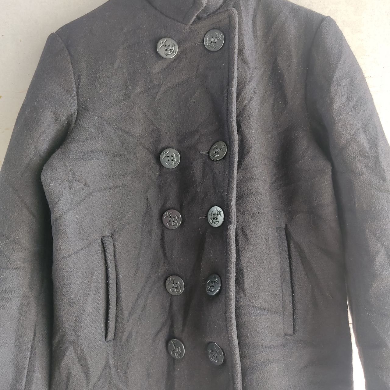 Schott × Vintage Vintage 90s Schott US Navy 740N Wool Pea Jacket Size US XS / EU 42 / 0 - 4 Thumbnail