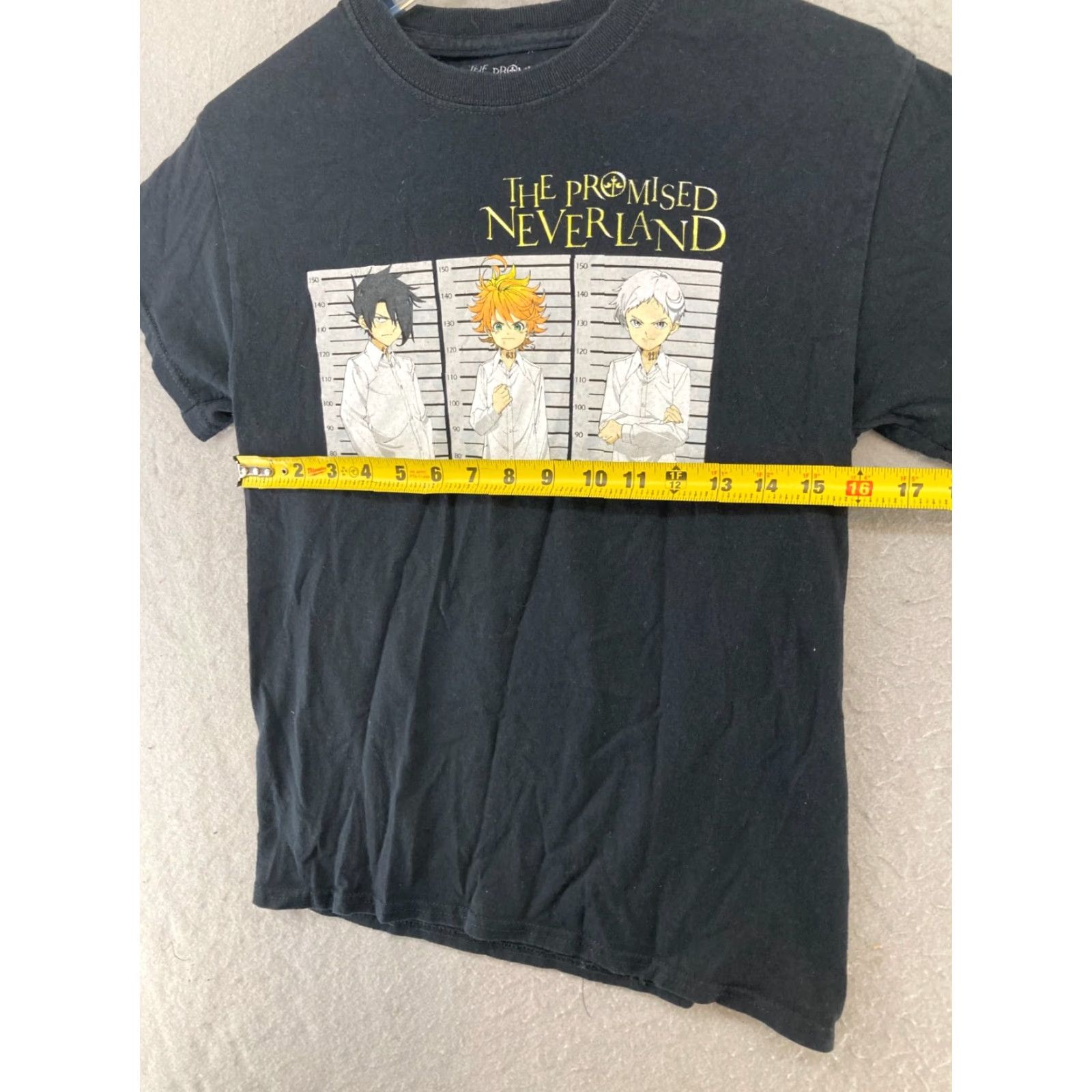 Everlane The Promised Neverland Mens TShirt Small Black Anime Shirt Adult Small Black Graphic Print Crew Neck Short Sleeve Cotton Jersey Regular Womens? Size US S / EU 44-46 / 1 - 4 Thumbnail
