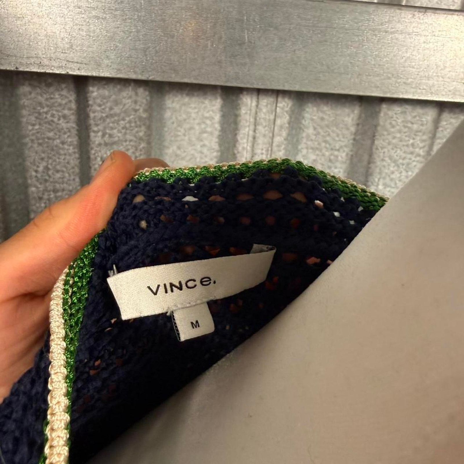 Vince Vince navy blue crochet sweater Size M / US 6-8 / IT 42-44 - 5 Thumbnail