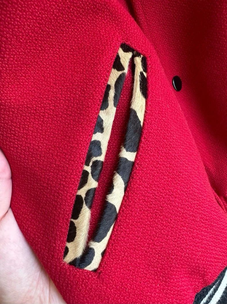 Saint Laurent Paris Saint Laurent Red Leopard Print Jacket-2506 Size US M / EU 48-50 / 2 - 5 Thumbnail