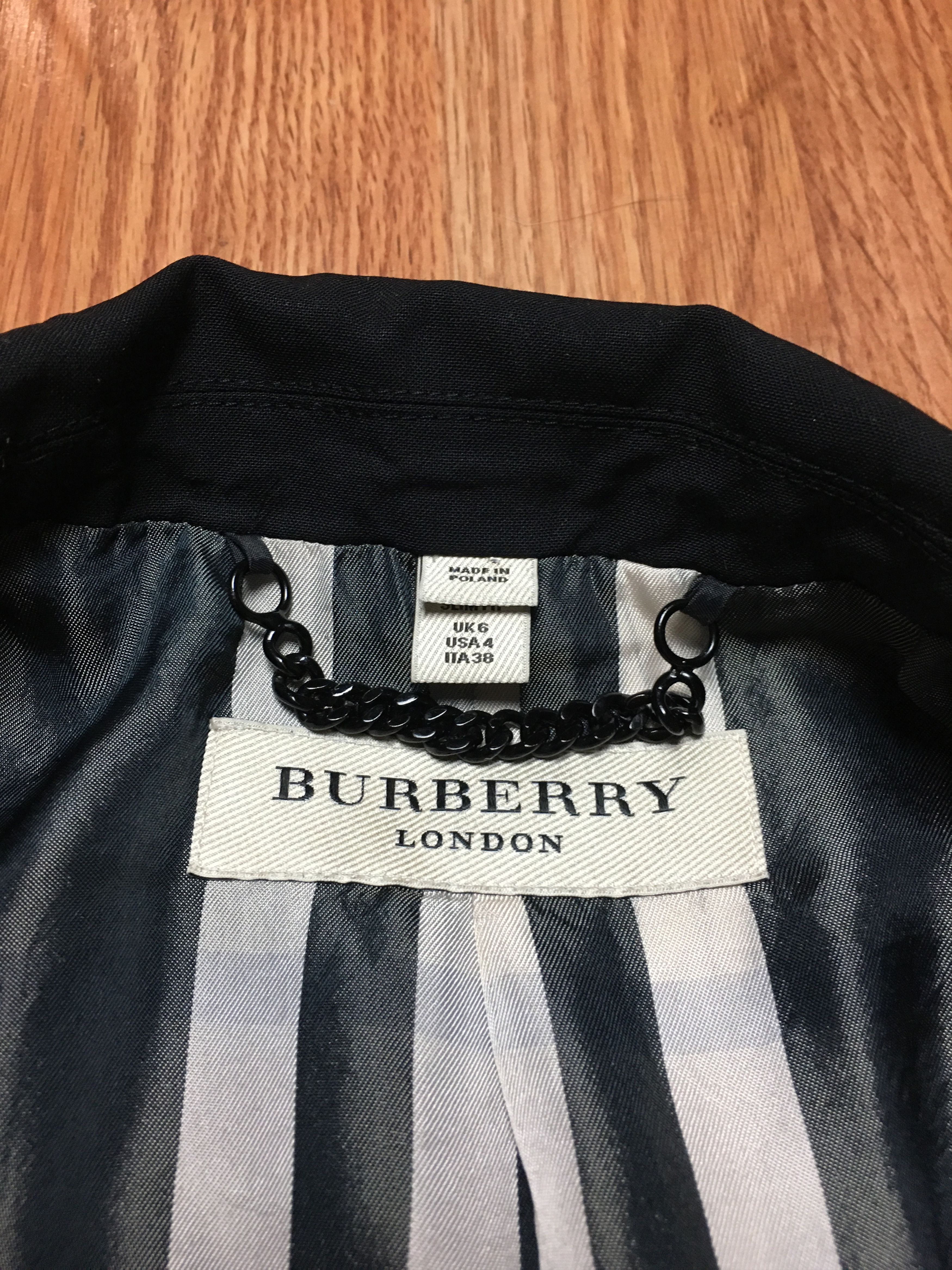Burberry Burberry London Virgin Wool Black Blazer Jacket IT38/US4 Size S / US 4 / IT 40 - 7 Thumbnail