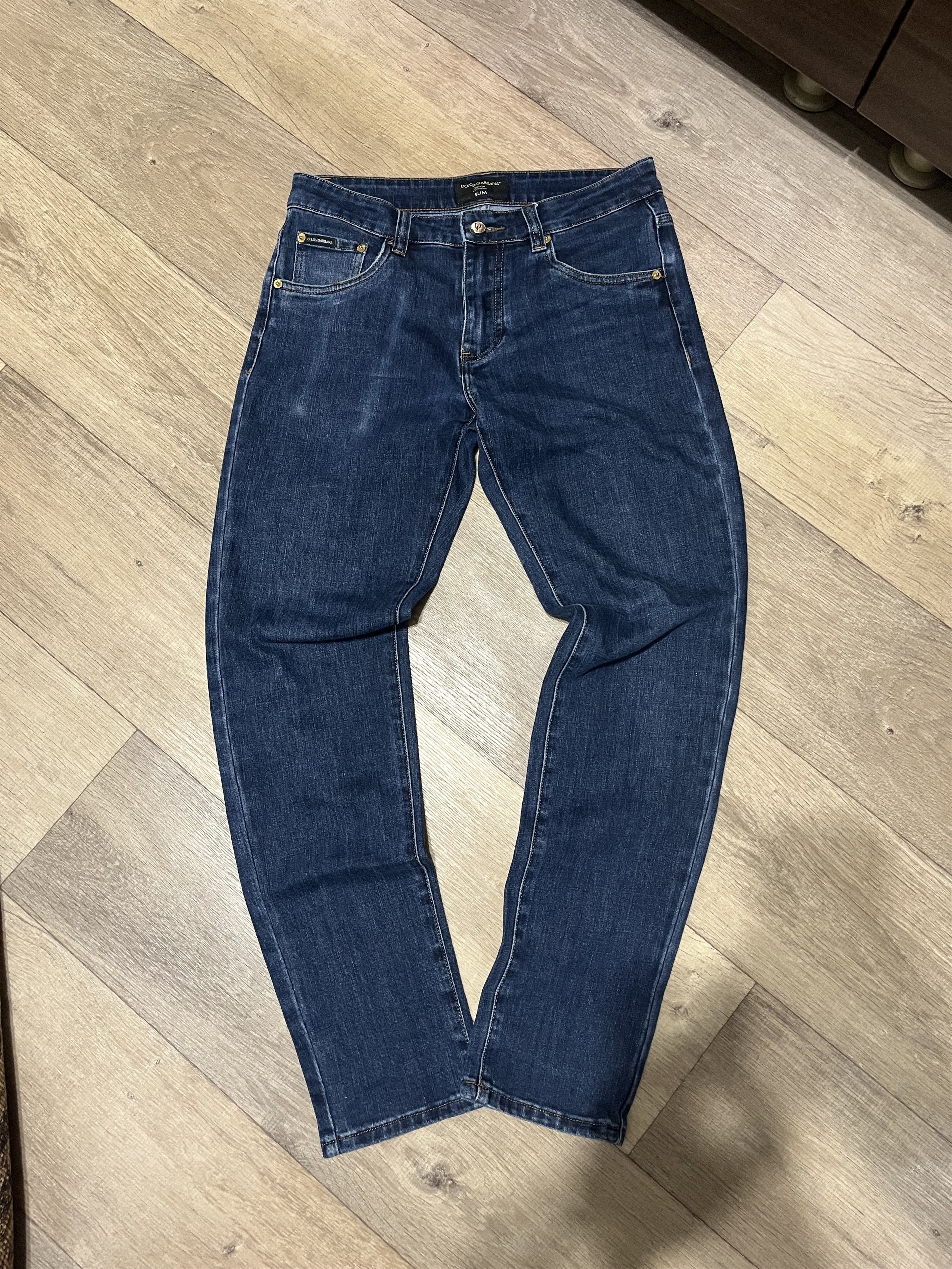 Dolce & Gabbana Dolce & Gabbana Slim Fit Dark Indigo Jeans DG21229 Size US 33 - 1 Thumbnail