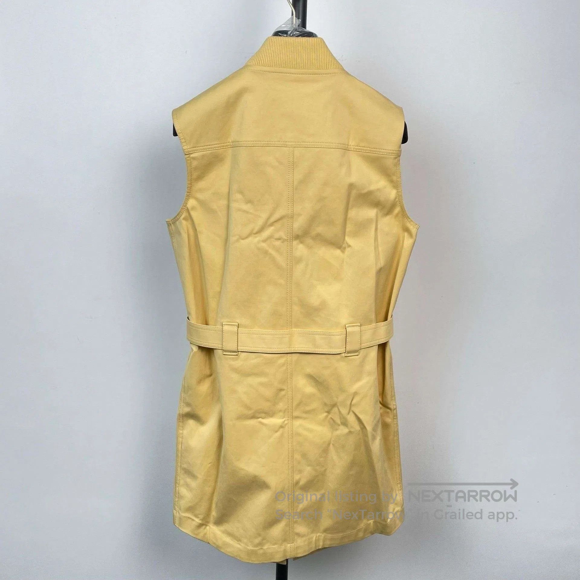 Hermes Hermes Yellow Sleeveless Belted Dress. Size S / US 4 / IT 40 - 2 Thumbnail