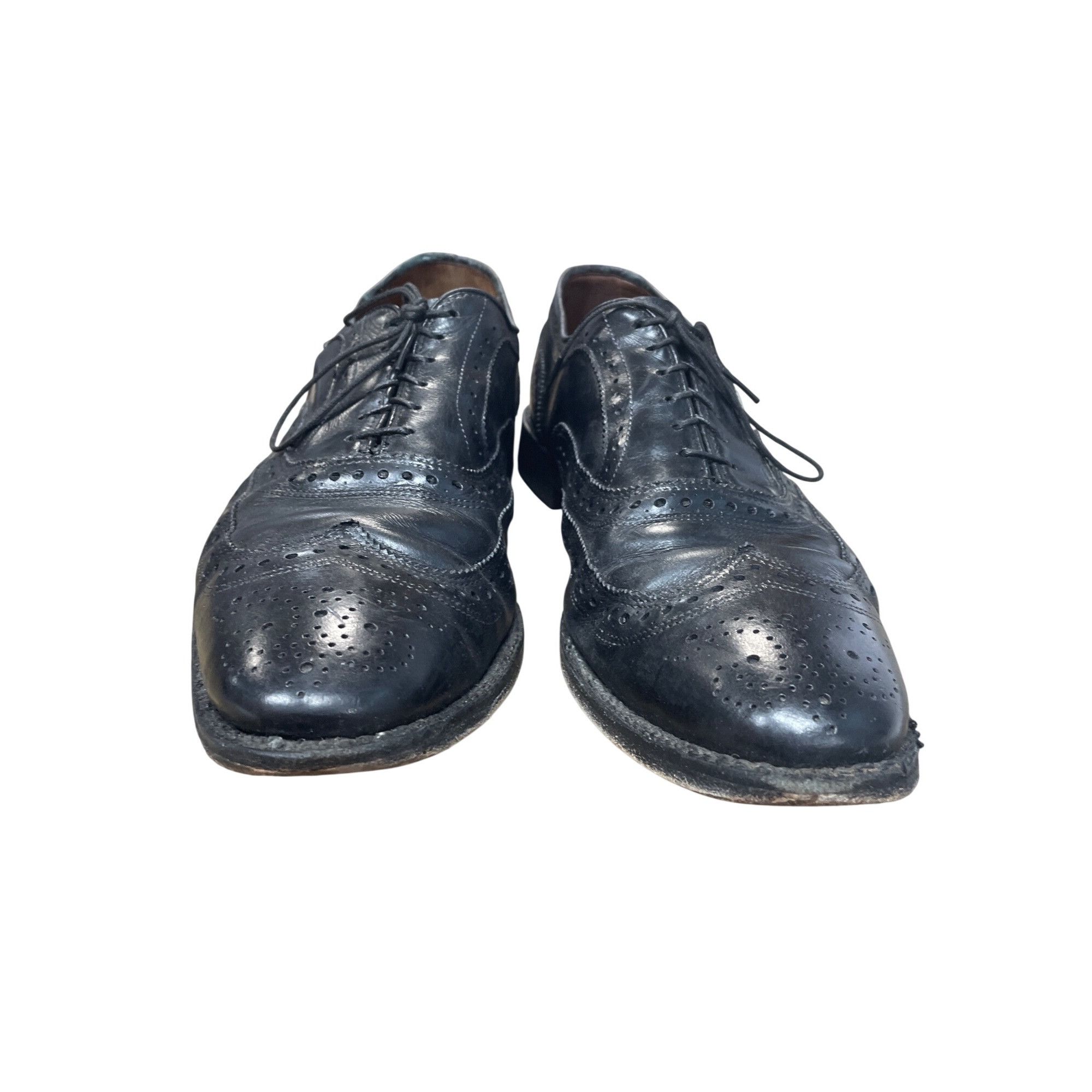 Allen Edmonds Allen Edmonds McAllister Mens Black Leather Wingtip Oxfords Size US 10.5 / EU 43-44 - 12 Thumbnail