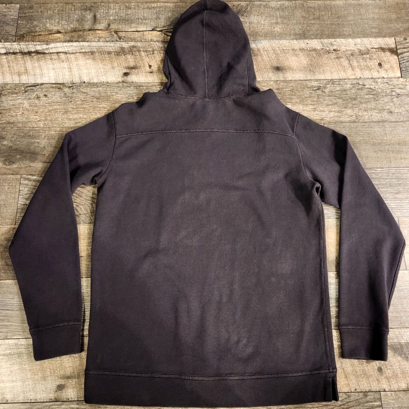 Vintage Public Rec Hoodie Mens Large Black Politan Performance Waffle Knit Solid Long Sleeve Pullover Athletic Logo Pocket Zip Size US L / EU 52-54 / 3 - 7 Thumbnail
