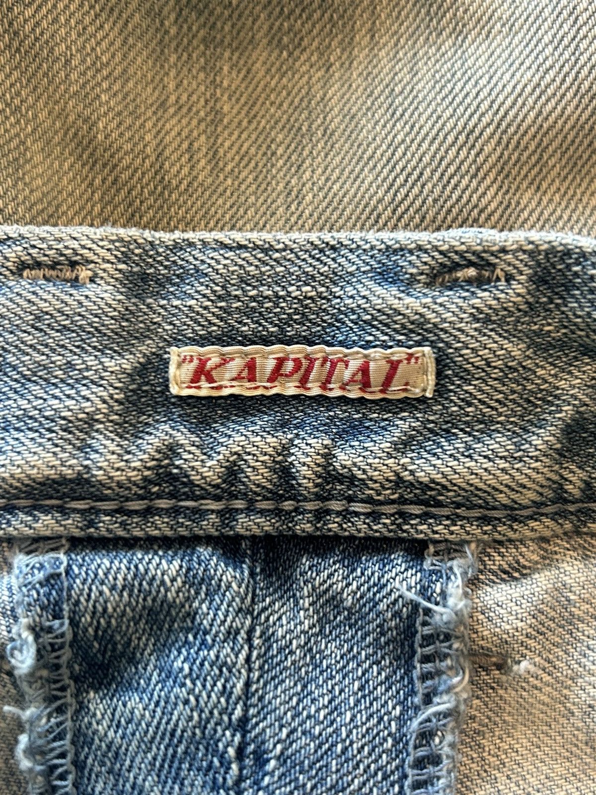 Kapital Stirrup Acid Wash Distressed Jeans Size 30" / US 8 / IT 44 - 6 Thumbnail