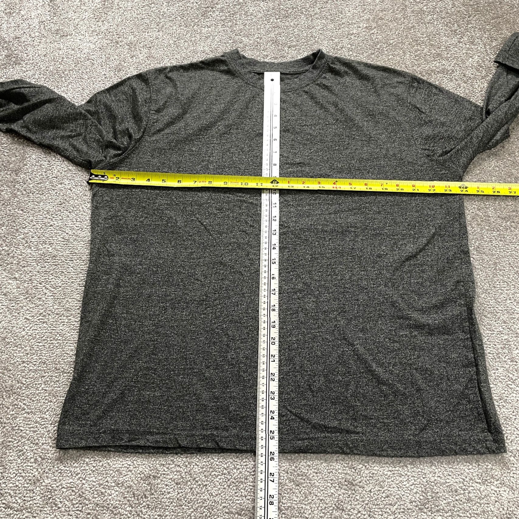 Beverly Hills Polo Club Beverly Hills Polo Club Shirt Mens L Gray Solid Long Sleeve Charcoal Cotton Polyester Crew Neck T-Shirt Size US L / EU 52-54 / 3 - 2 Thumbnail