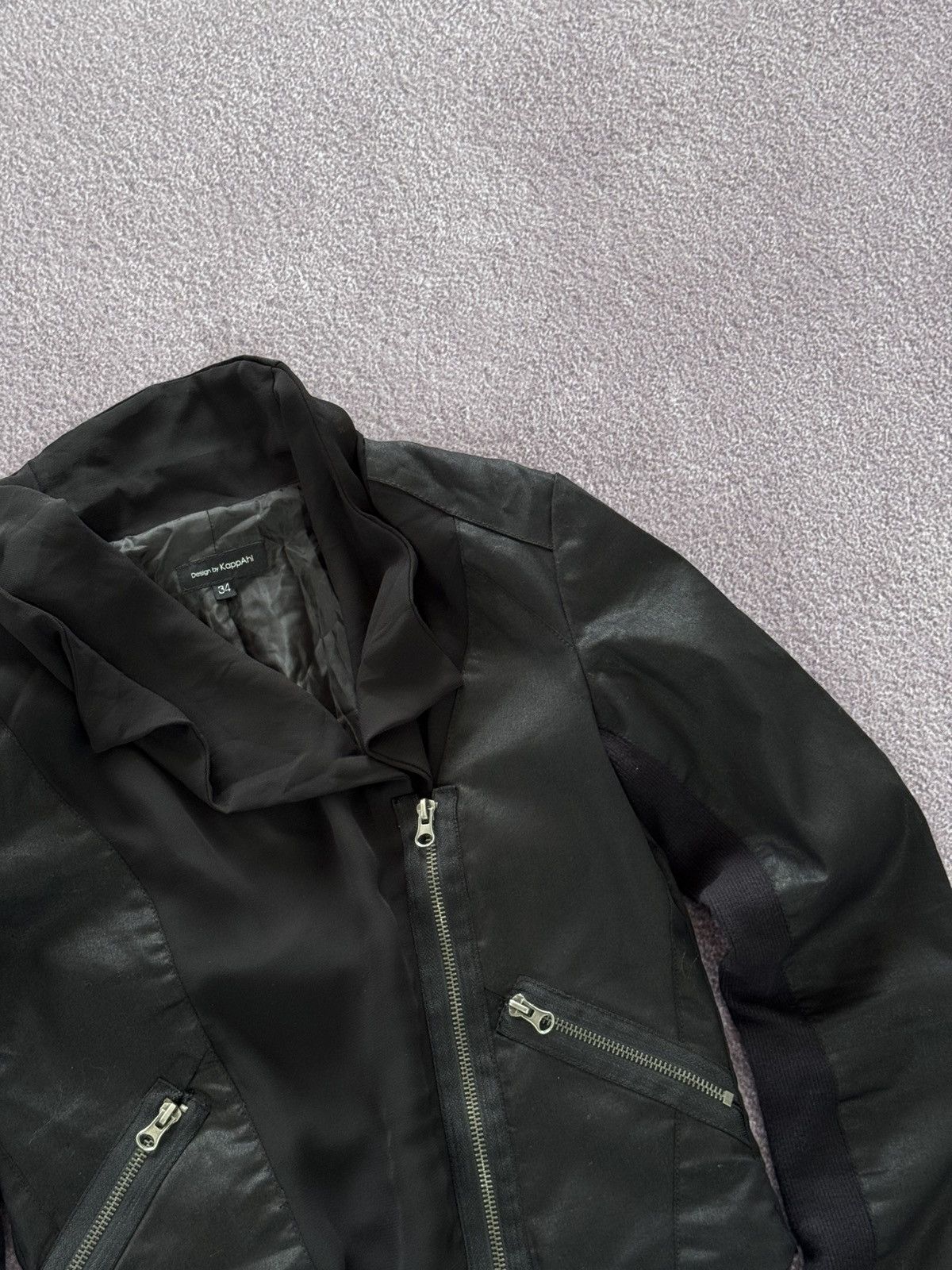 Japanese Brand Vintage Avant Garde Black Gothic Biker Jacket Size XXS / US 00 / IT 34 - 5 Thumbnail