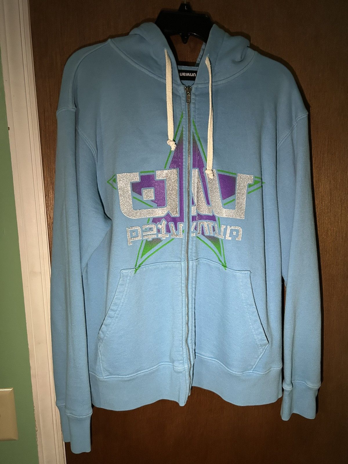Unwanted Unwanted blue/purple star zip up Size US L / EU 52-54 / 3 - 1 Thumbnail