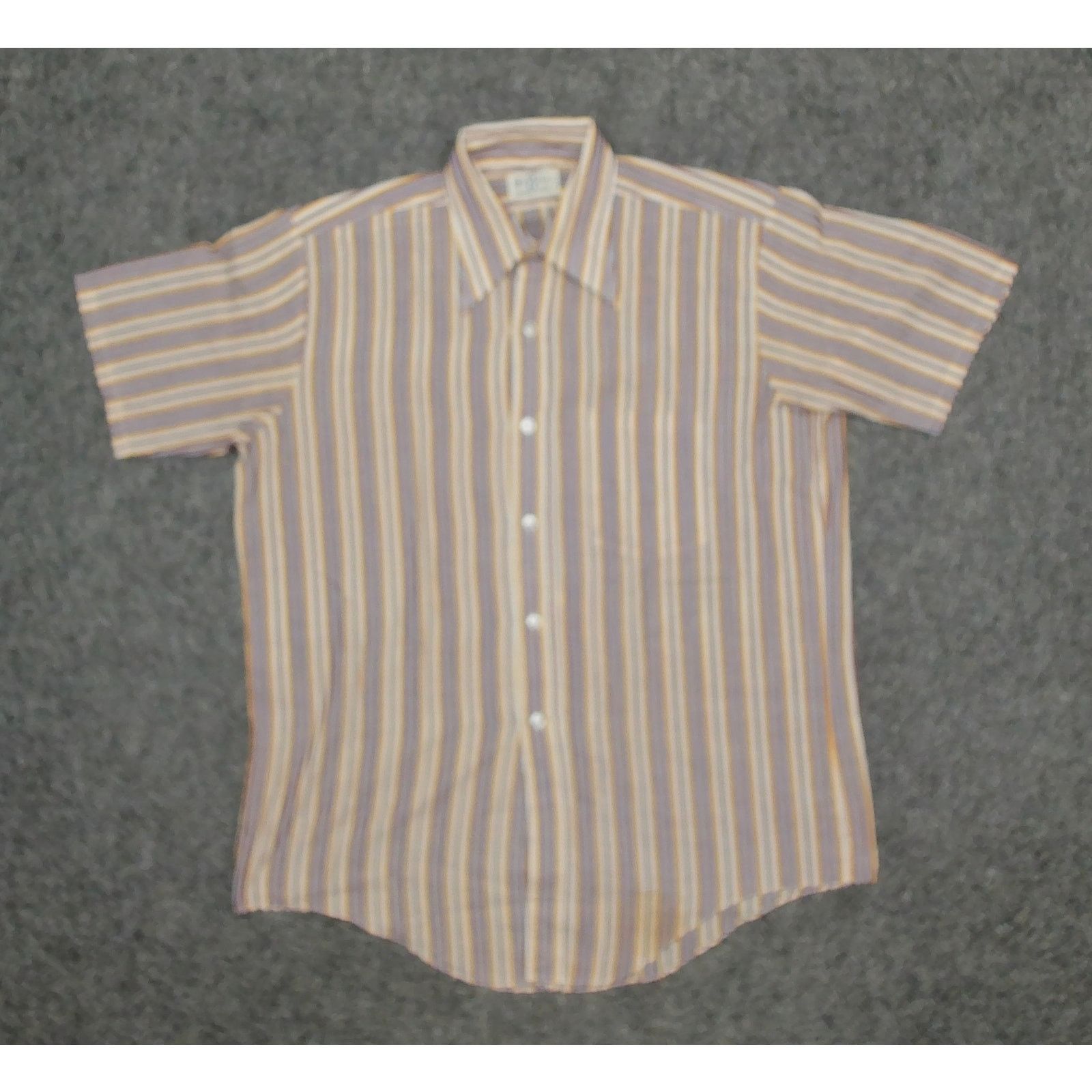 Vintage Darwin Vintage 70s Sheer Striped Disco Overshirt Mauve Size US M / EU 48-50 / 2 - 3 Thumbnail