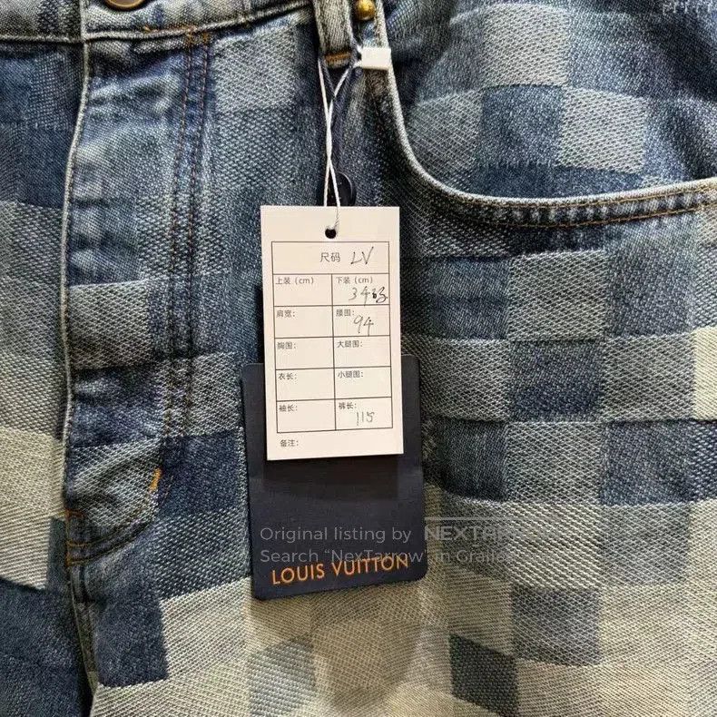 Louis Vuitton LV x Pharrell Checkerboard Denim Jeans . Size US 34 / EU 50 - 2 Thumbnail
