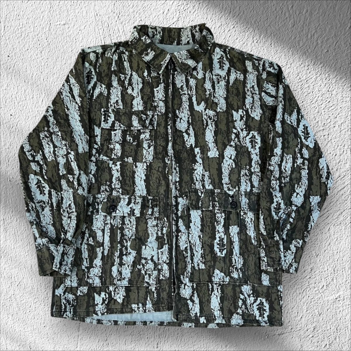 Vintage Vintage Charles Daly Tree Bark Camo Hunting Jacket Large Size US L / EU 52-54 / 3 - 1 Thumbnail