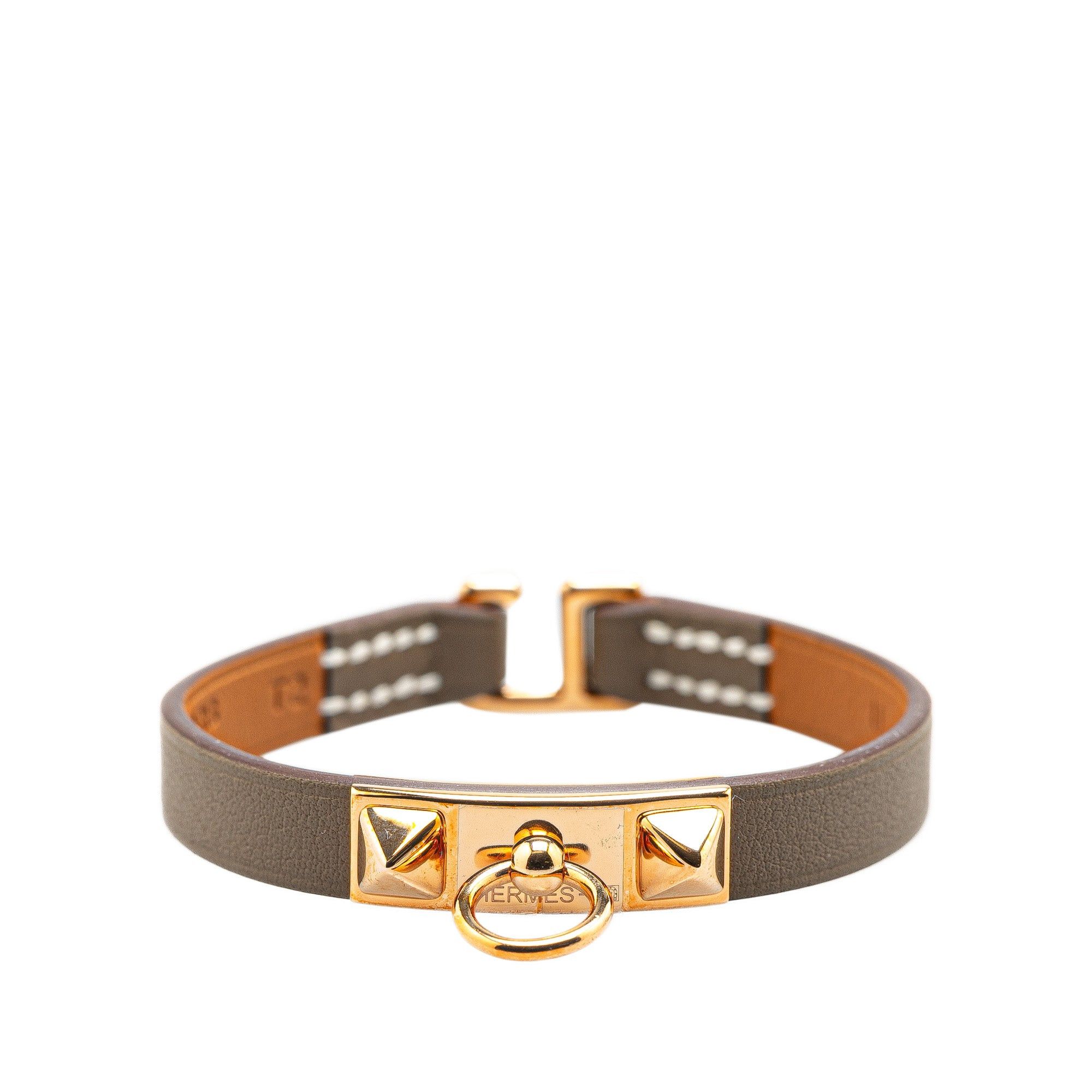 Hermes Hermès Swift Mini Rivale Bracelet Gray Size ONE SIZE - 1 Thumbnail