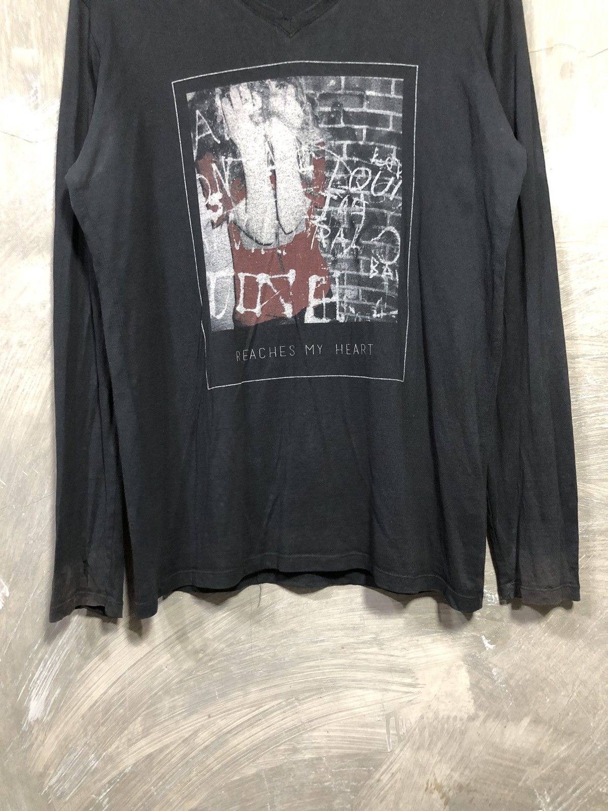 Japanese Brand FUGA💥 Japanese Fuga Thrashed Long Sleeve T-Shirt Size US M / EU 48-50 / 2 - 3 Thumbnail
