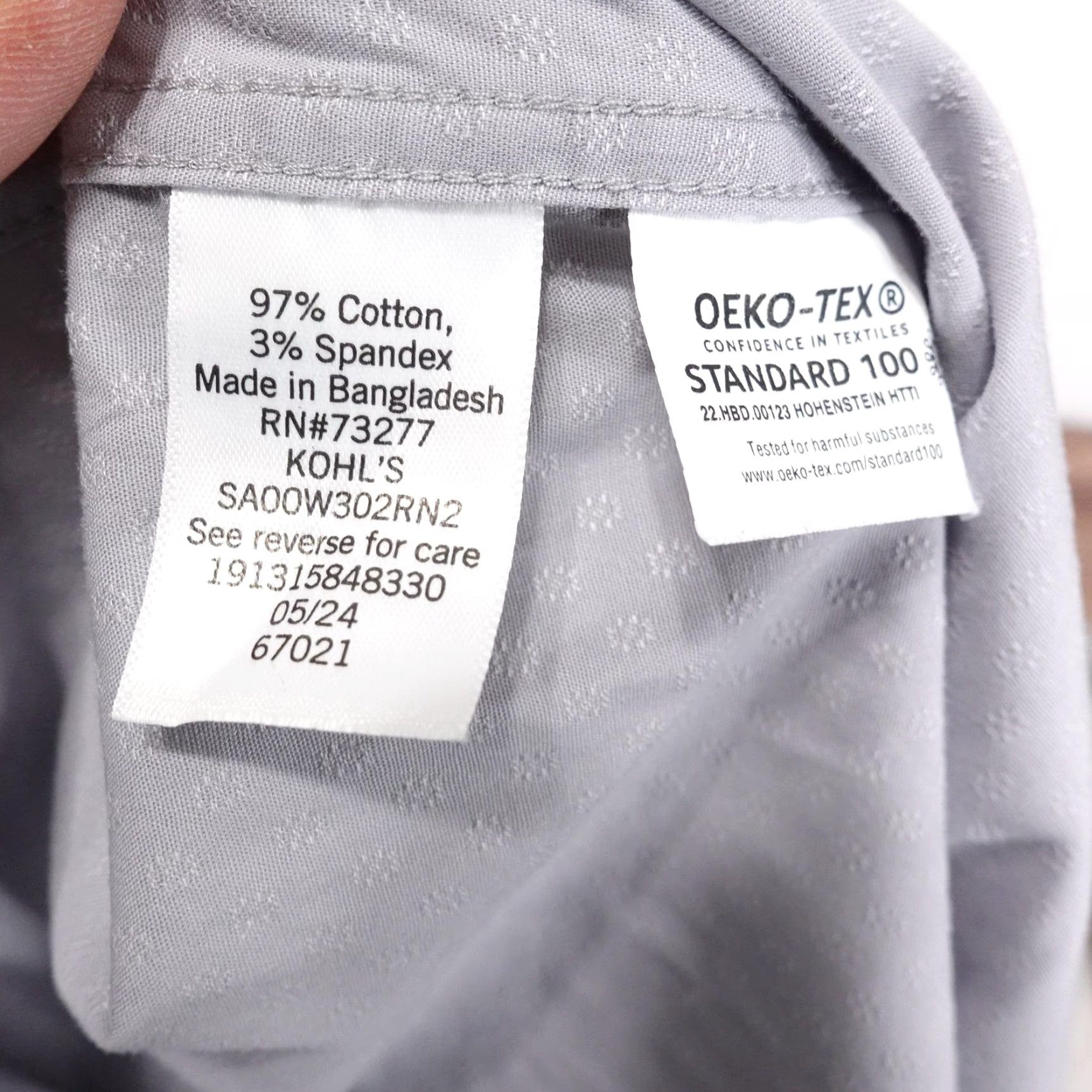 Apt. 9 VINTAGE? No. Then: Apt. 9 Dress Shirt Mens L Gray Regular Fit Long Sleeve 16.5 34/35 Cotton Spandex Stretch Button Front Collar Barrel Cuff Size 42R - 7 Thumbnail