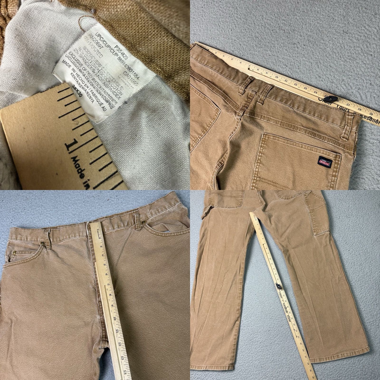Dickies Dickies Workwear Carpenter Pants Jeans 36 Brown Distressed Canvas 80s 90s Punk Rock USA Mens Regular Straight Size US 38 / EU 54 - 8 Thumbnail