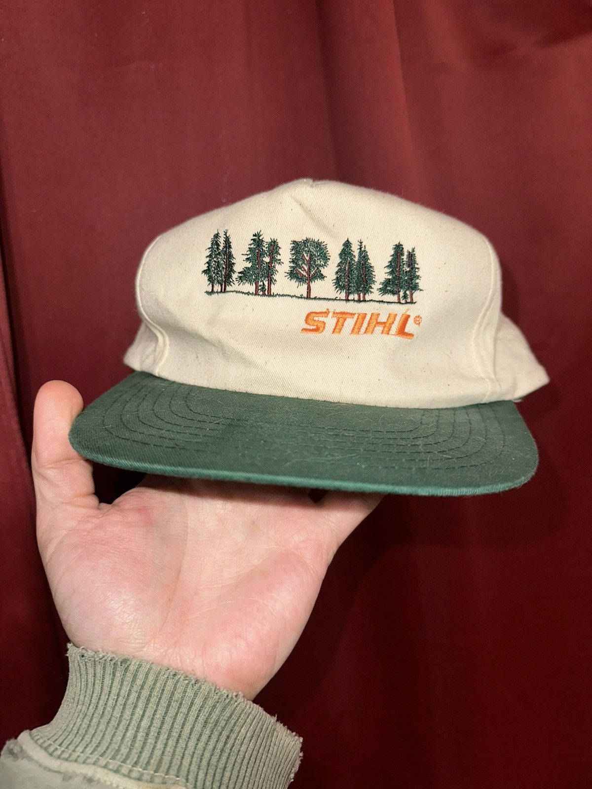Vintage Vintage Stihl Hat 90’s Tree Line Chainsaw Workwear Grail Size ONE SIZE - 2 Thumbnail