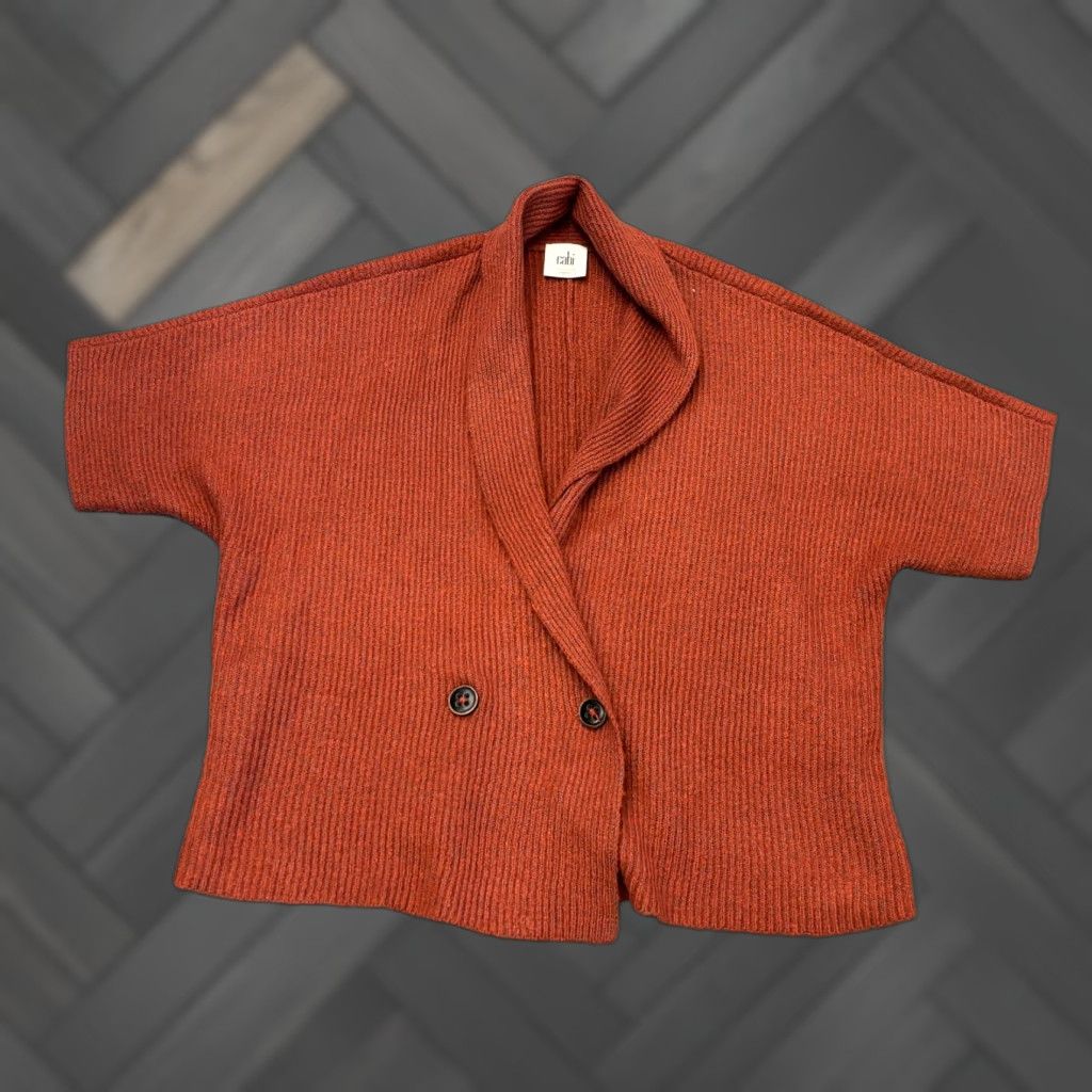 Vintage Cabi Style 3162 Rosewood Button Wrap Cardigan Sweater Rust Womens XL Knit Cardigan Shirt? Size XL / US 12-14 / IT 48-50 - 1 Thumbnail