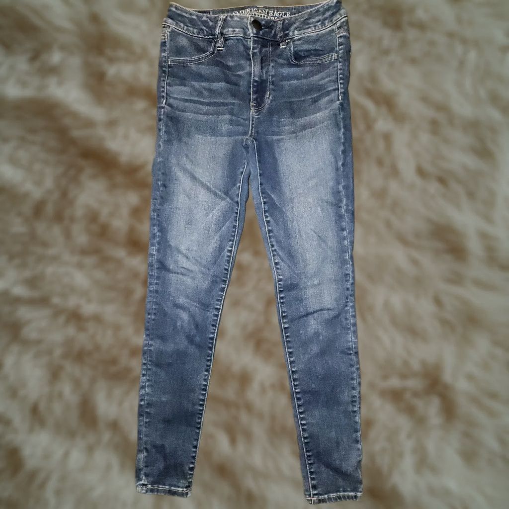 American Eagle Outfitters VINTAGE American Eagle High Rise Jegging Women's 2 Short Blue Super Stretch Casual Size 26" / US 2 / IT 38 - 1 Thumbnail