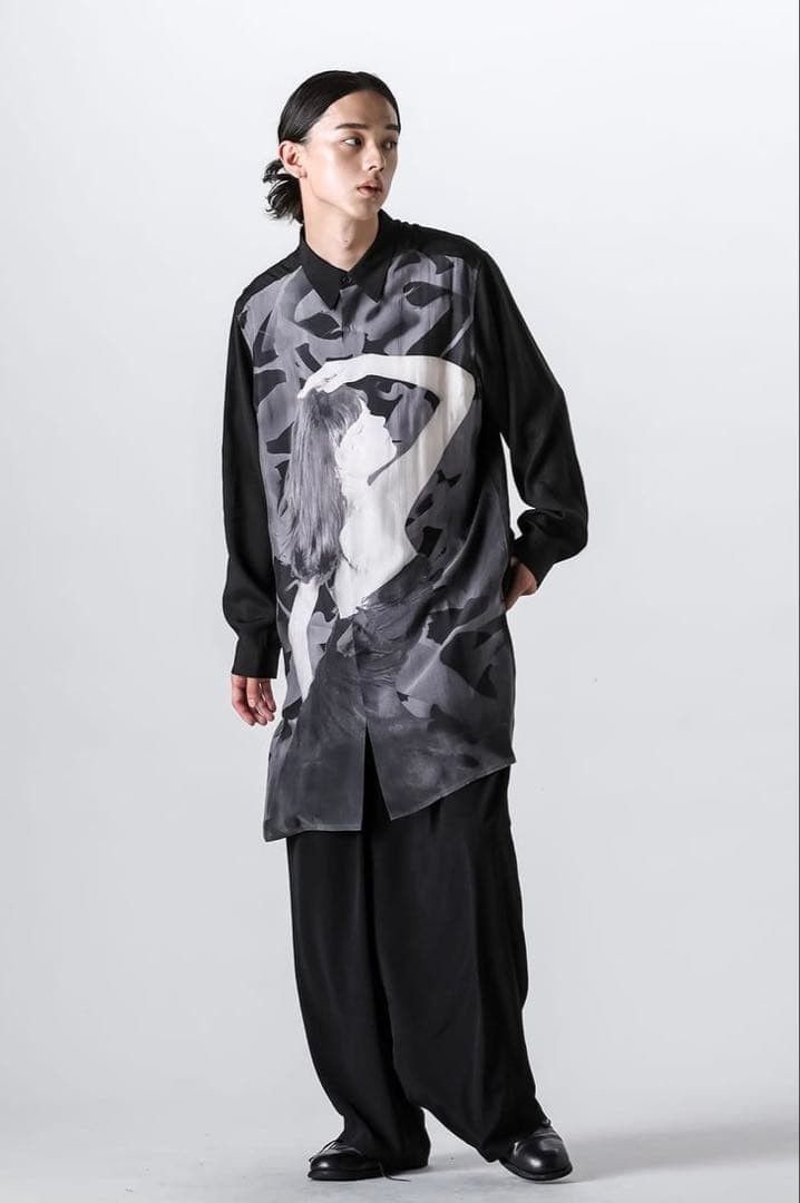 Yohji Yamamoto YOHJI YAMAMOTO POUR HOMME Printed Long Sleeve Shirt Size US L / EU 52-54 / 3 - 3 Thumbnail