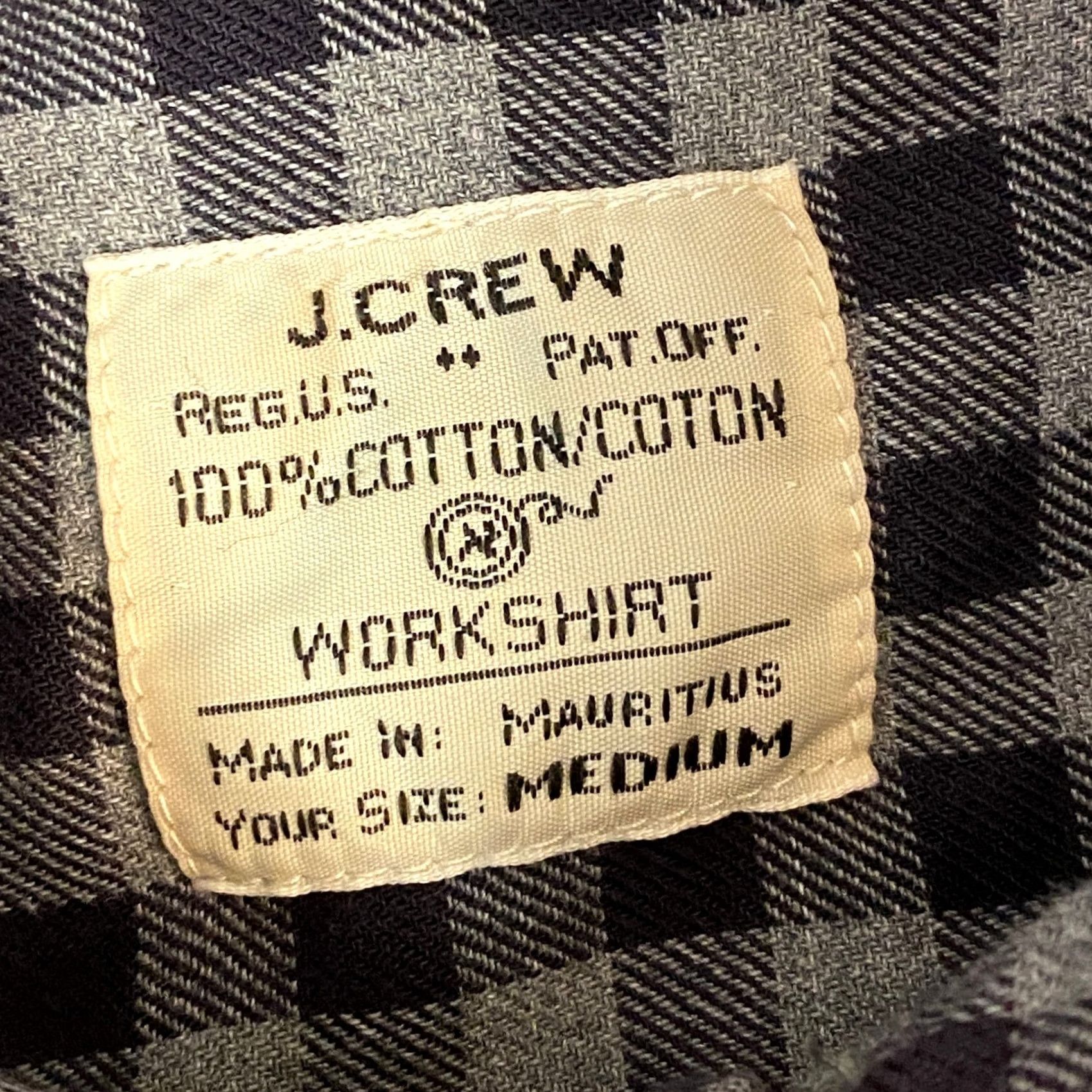 J.Crew J.Crew Work Shirt Mens Button-Down Plaid Twill Long Sleeve Casual Medium Gray Size US M / EU 48-50 / 2 - 3 Thumbnail