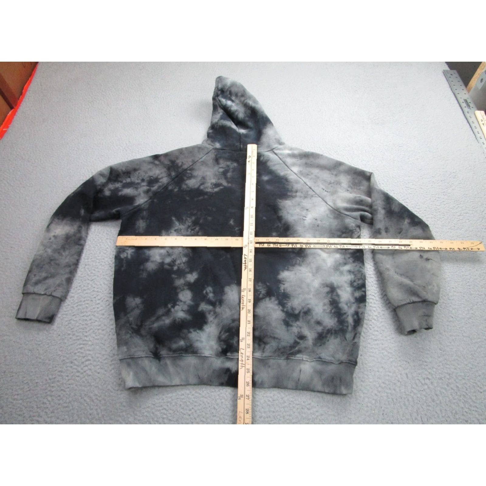 Vintage BIG BUD Hoodie Mens Large Gray Tie Dye Pullover Graphic Print Streetwear Size US L / EU 52-54 / 3 - 7 Thumbnail