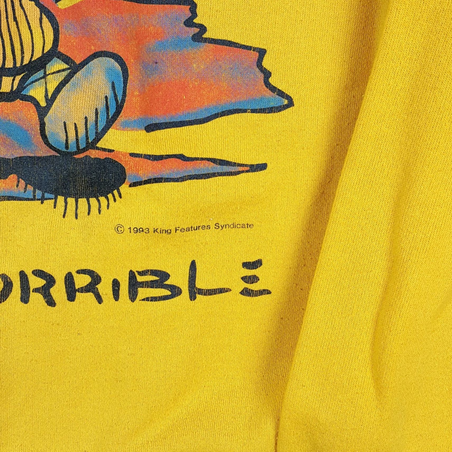 Tultex VINTAGE 90s Hagar The Horrible Cartoon Viking Sweatshirt Tultex Yellow L Pullover Crewneck Men Size US L / EU 52-54 / 3 - 4 Thumbnail