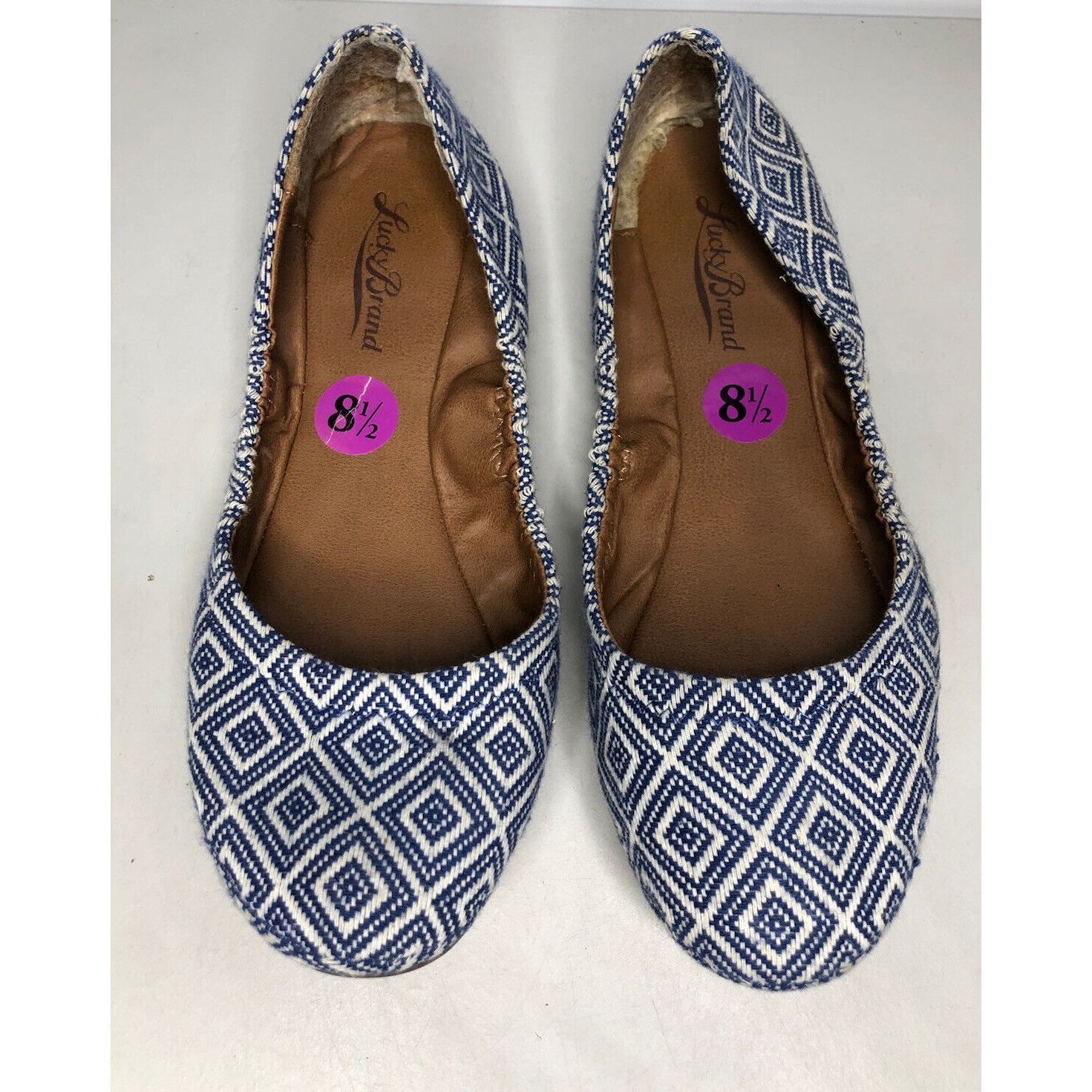 Lucky Brand Lucky Brand Erin Blue Aztec Southwest Print Ballet Flats Sho Size US 8.5 / IT 38.5 - 2 Thumbnail