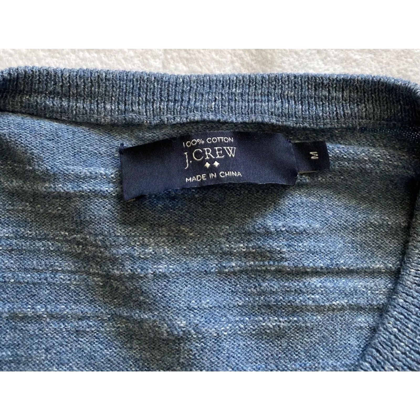 J.Crew J.CREW Sweater Men M Blue V-Neck Knit Cotton Pullover Casual 90s Classic American/Colorful Knitwear Size US M / EU 48-50 / 2 - 3 Thumbnail