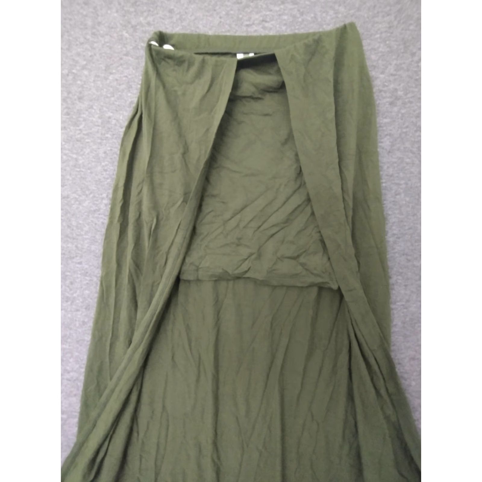 Vintage Codigo Skirt Army Green Maxi Wrap Around S Women Size 28" / US 6 / IT 42 - 3 Thumbnail