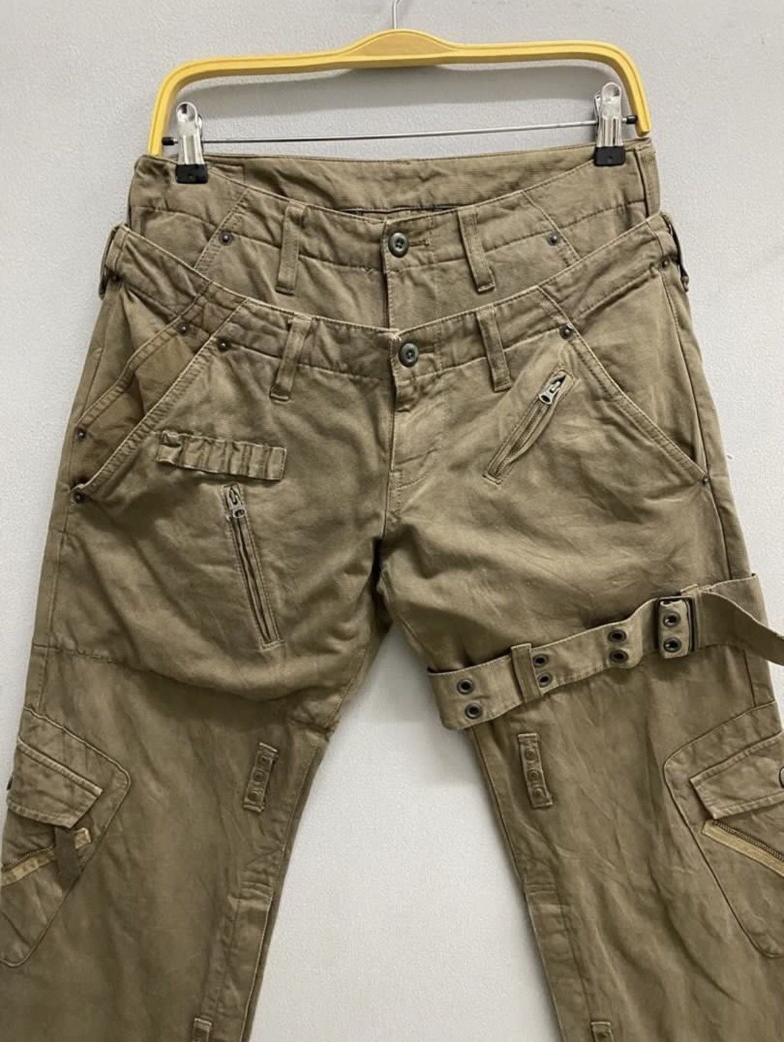 Issey Miyake × PPFM Issey Miyake bondage doube waist pants Size US 29 - 2 Thumbnail