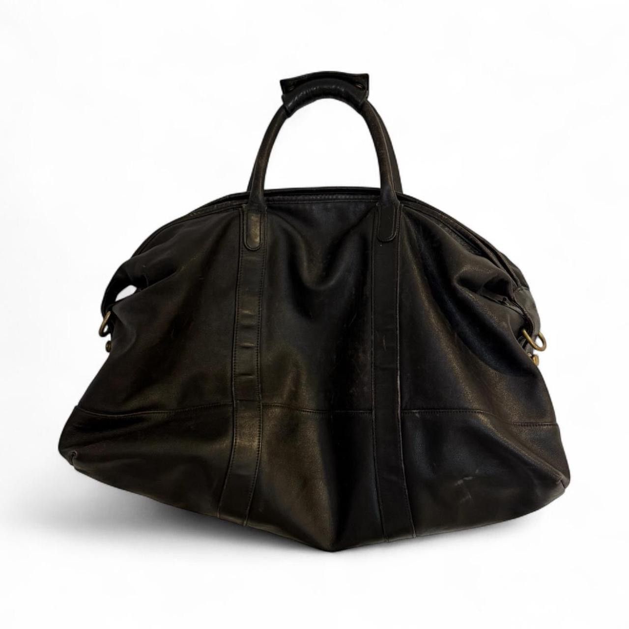 Coach Coach Y2K Distressed Black Leather Duffle Traveling Bag Size ONE SIZE - 6 Thumbnail