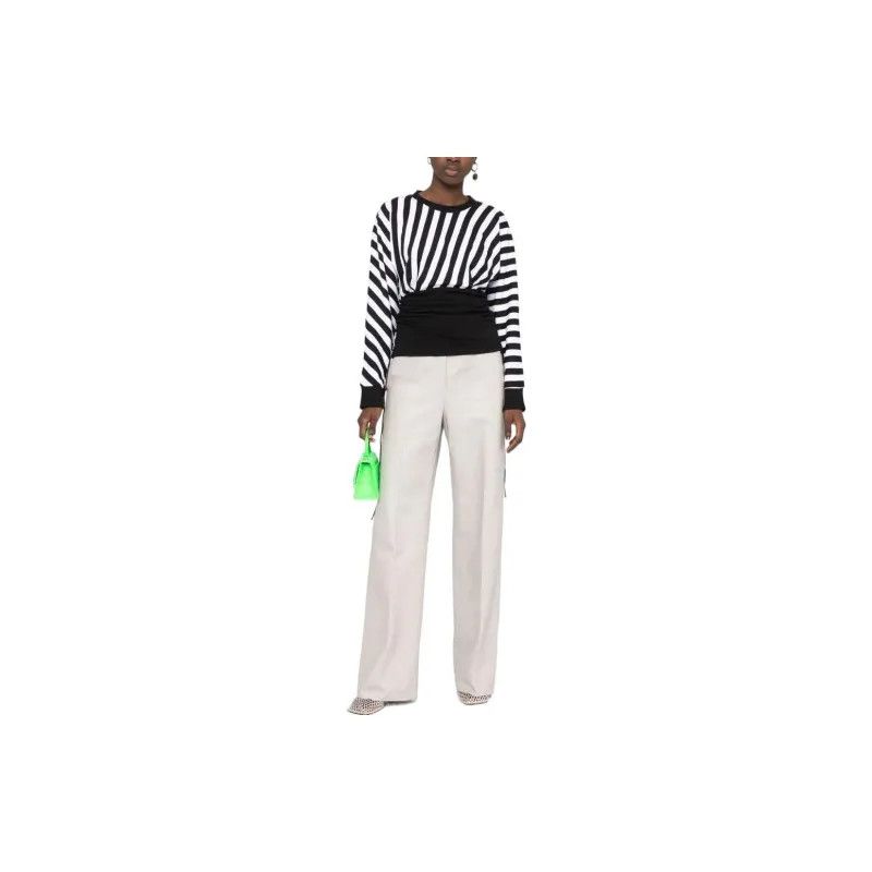 Balmain o1y0625 Sweatshirt in White/Black Size L / US 10 / IT 46 - 4 Thumbnail