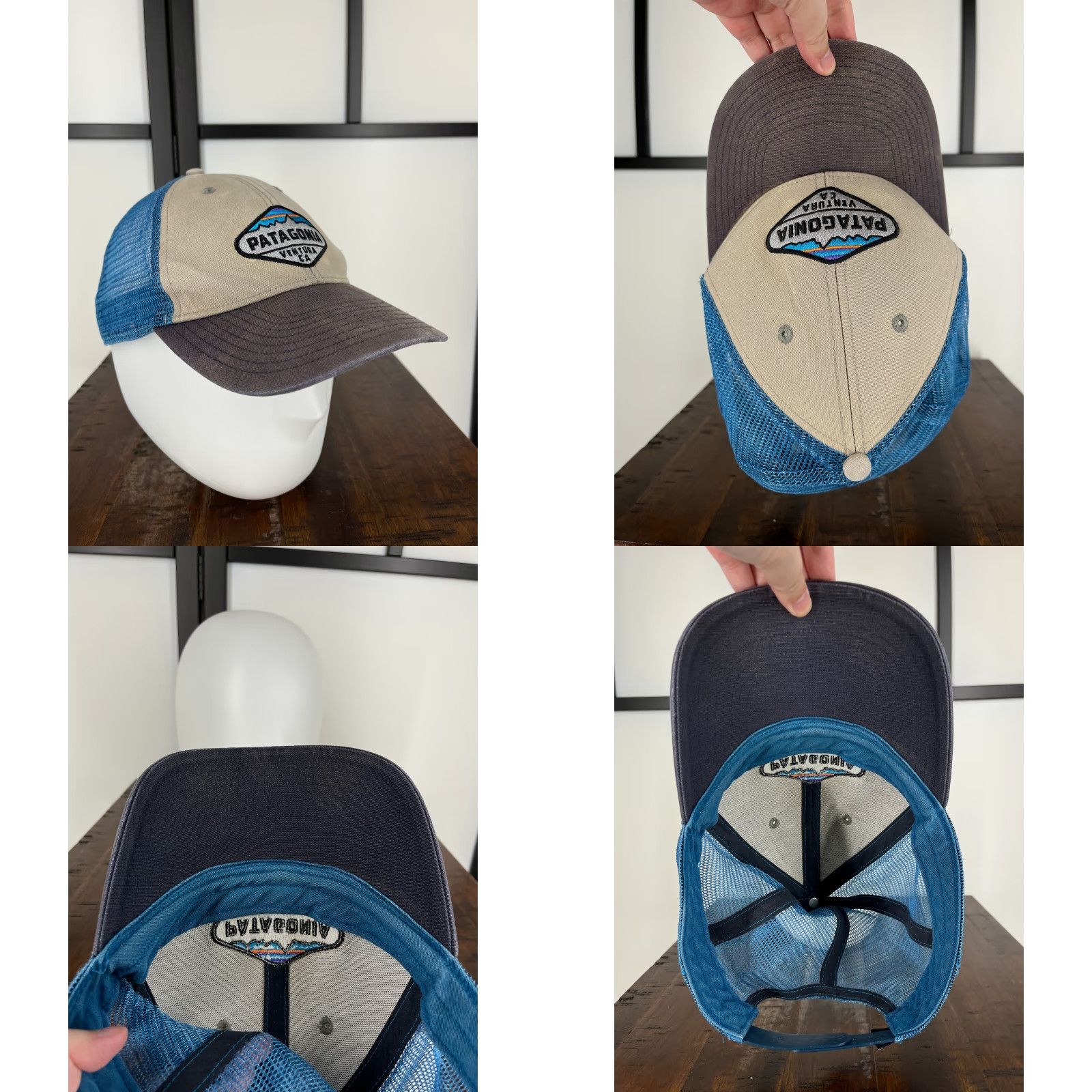 Patagonia Patagonia Hat Cap Snap Back Adult One Size Beige Blue Ventura CA Trucker Duck Cap Hat Twill Cotton Polyester Shoes? Size ONE SIZE - 8 Thumbnail