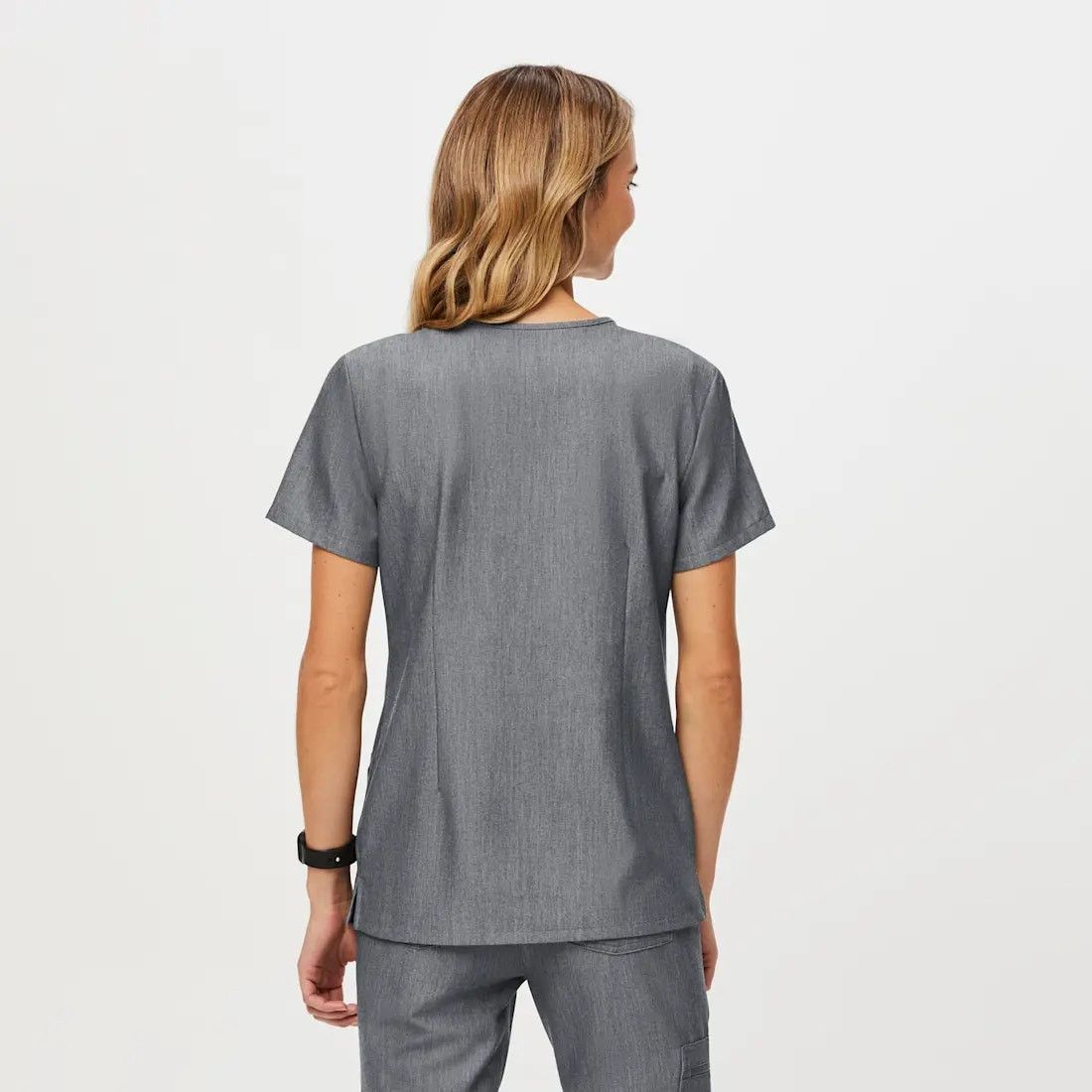 Other Figs Casma Three-Pocket V-Neck Scrub Top Graphite Small Size S / US 4 / IT 40 - 2 Thumbnail