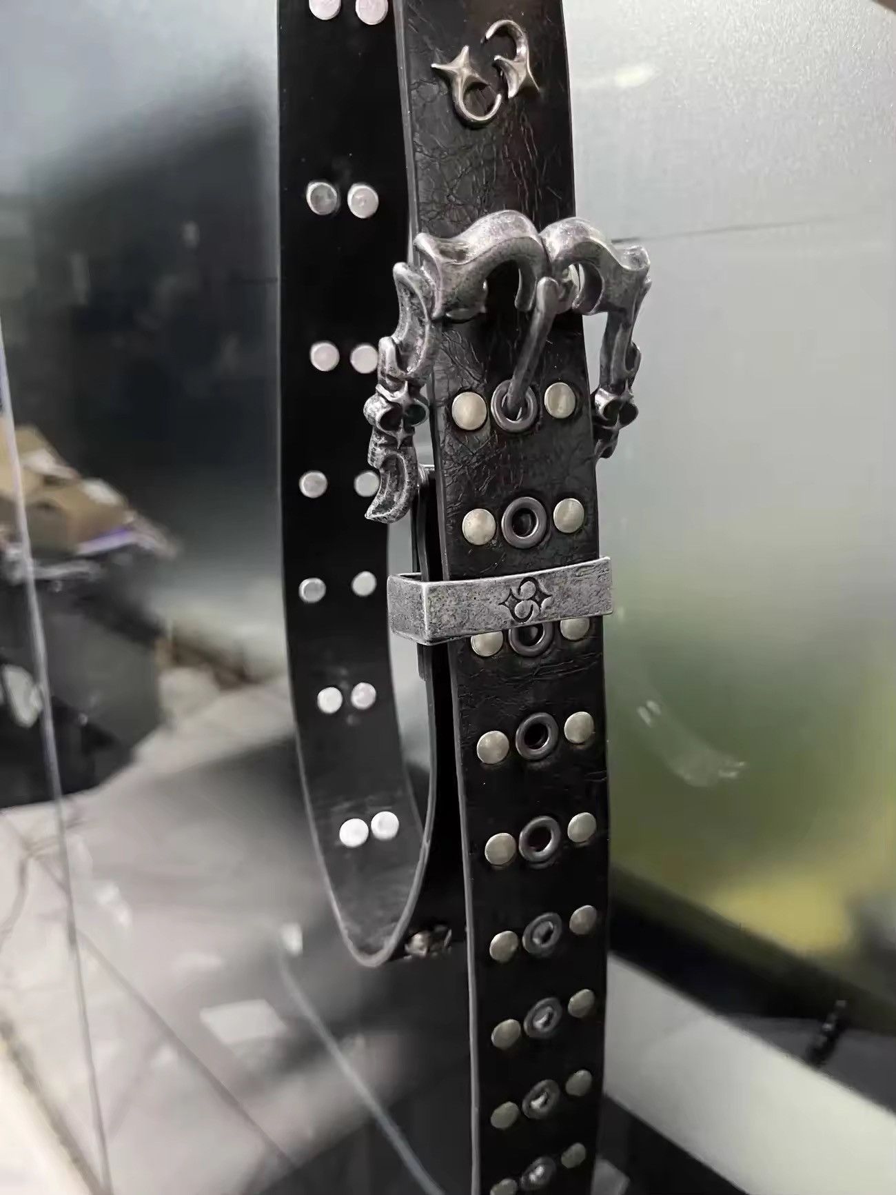 Japanese Brand punk style pu leather belt Size ONE SIZE - 3 Thumbnail