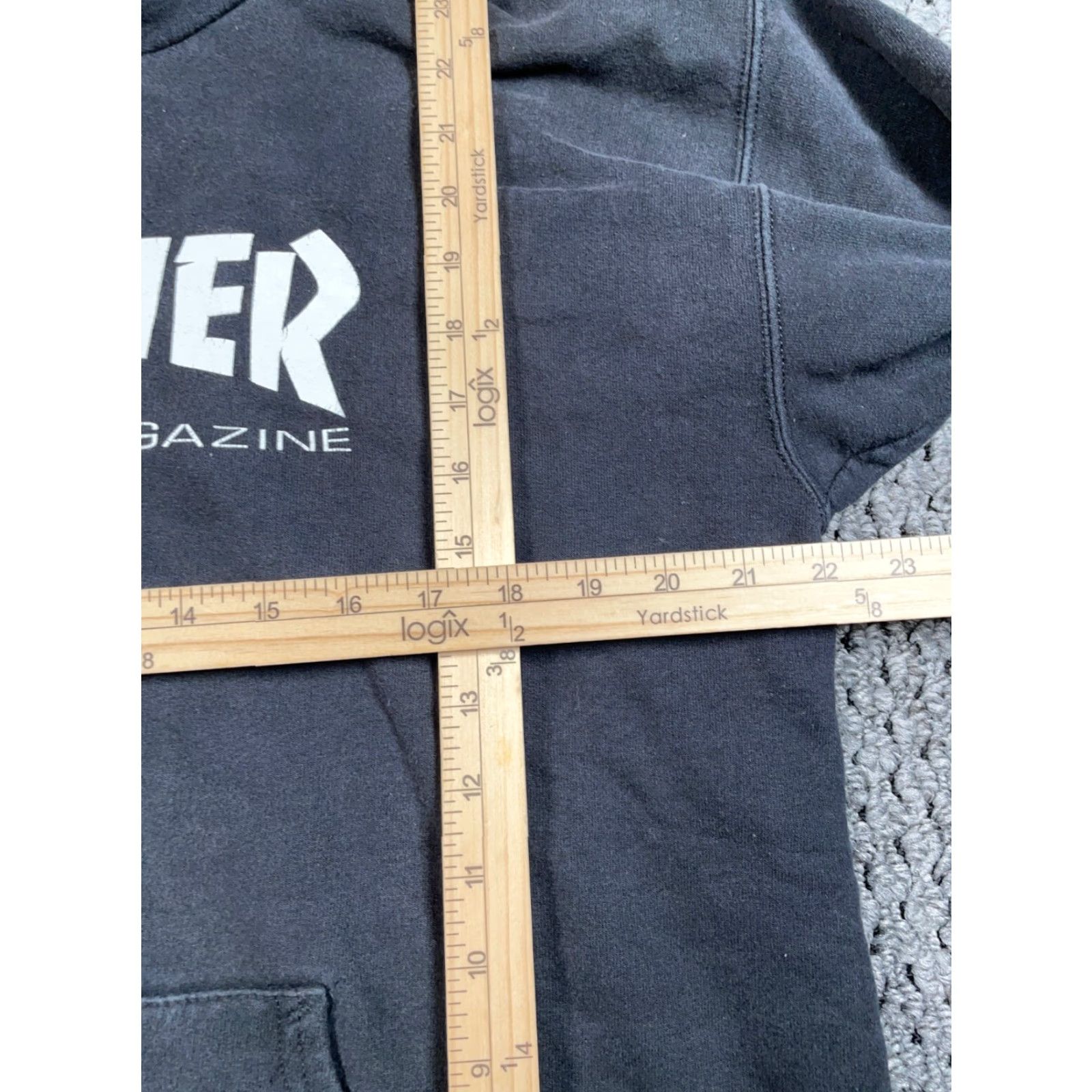Thrasher VINTAGE Thrasher Hoodie Graphic Print Black Adult Medium Distressed 90s Mens Size US M / EU 48-50 / 2 - 7 Thumbnail