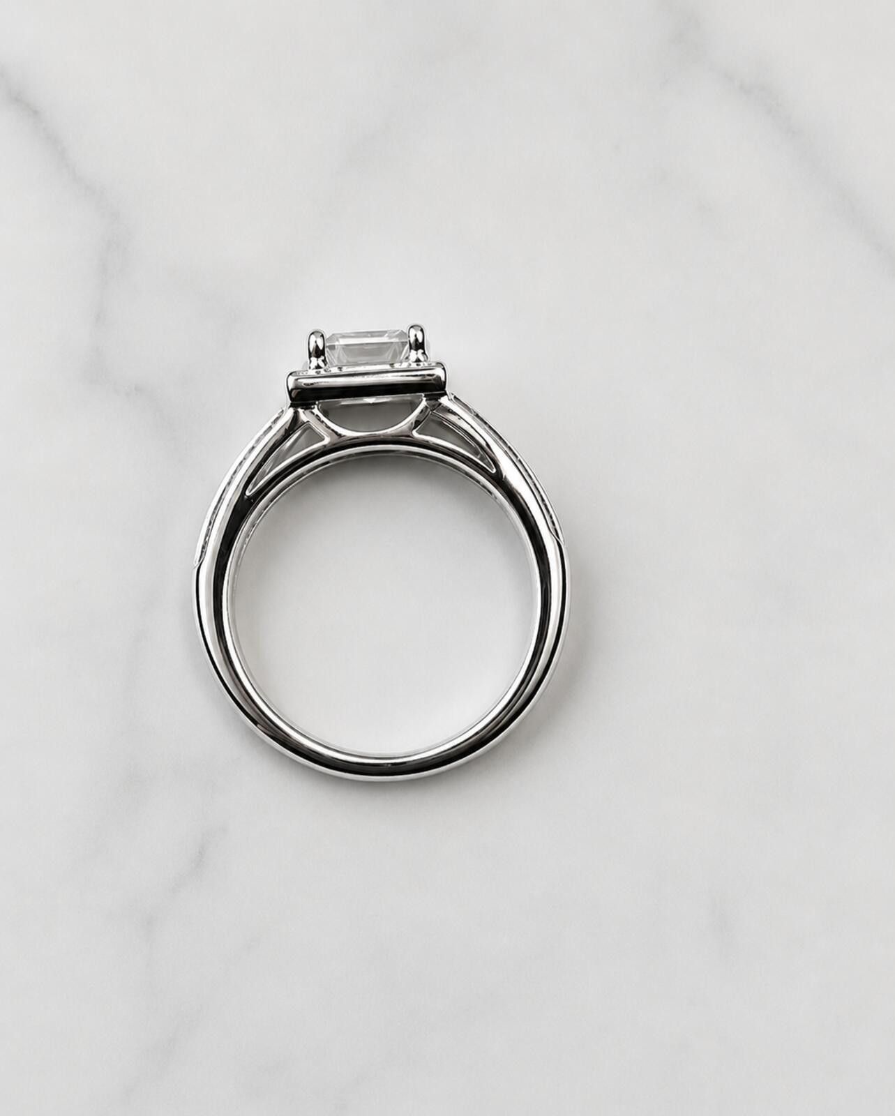 Other 2.63ct Princess Cut Moissanite Halo Ring Size ONE SIZE - 5 Thumbnail