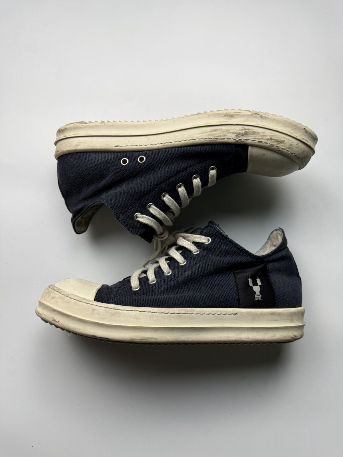 Rick Owens Drkshdw Rick Owens Drkshdw Logo Navy Ramones Low Size US 10 / EU 43 - 1 Thumbnail
