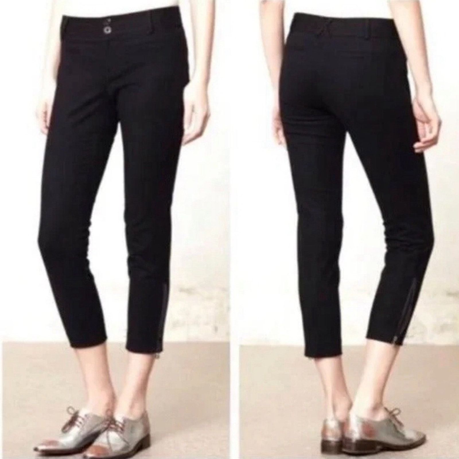 Anthropologie Anthropologie Cartonnier Ankle Zip Charlie Trousers Womens 2 Size 26" / US 2 / IT 38 - 1 Thumbnail