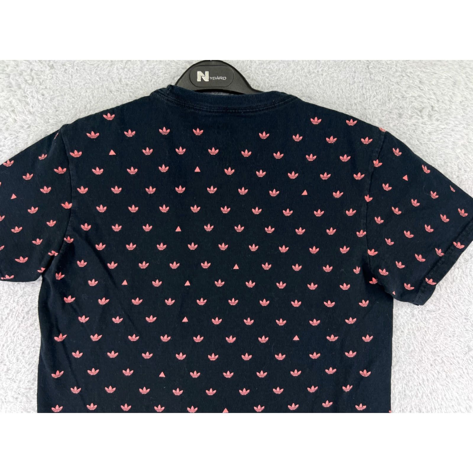 Adidas Adidas Shirt Mens Small Black Trefoil All Over Print Short Sleeve Crew Neck Size US S / EU 44-46 / 1 - 6 Thumbnail