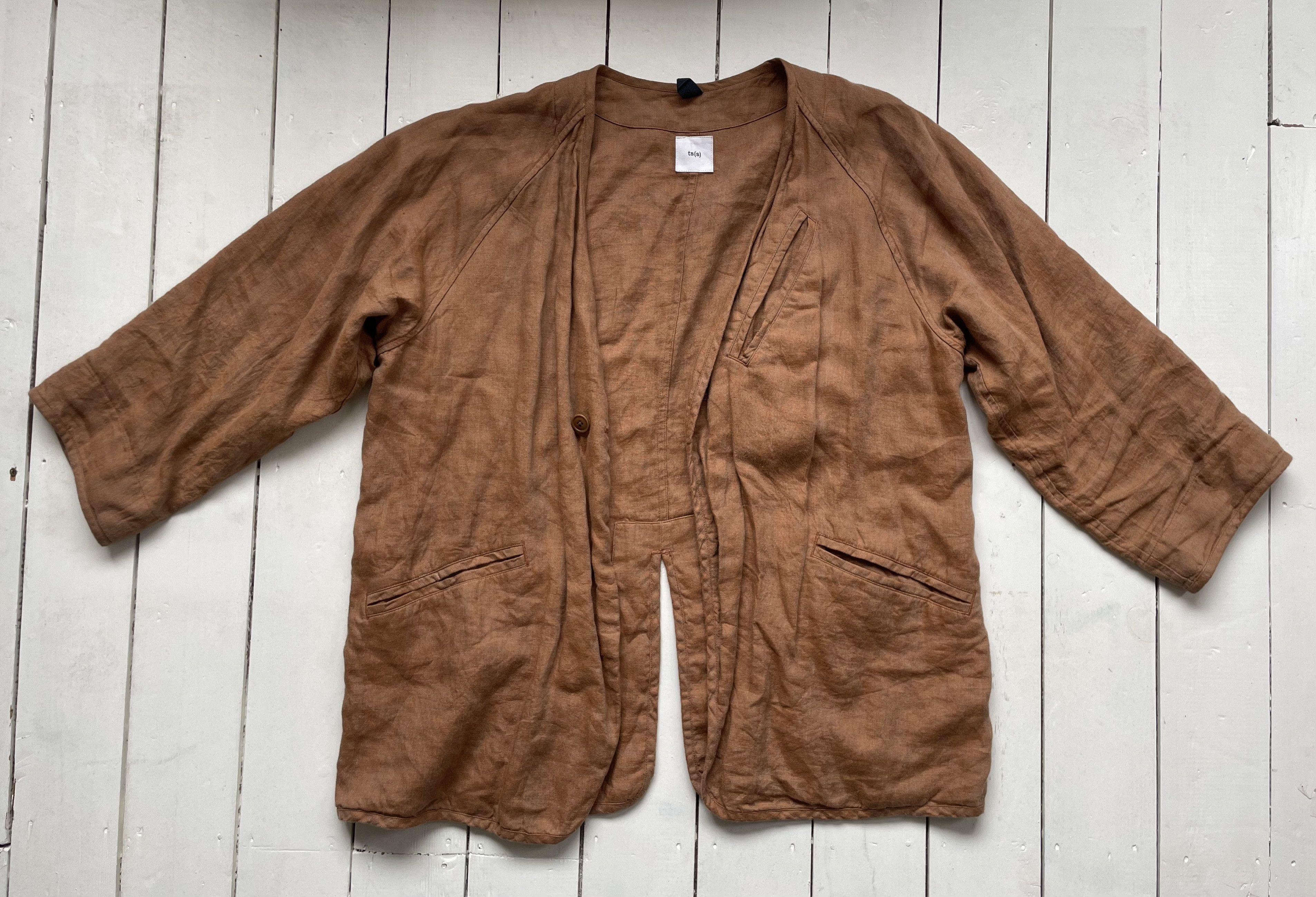 Image of Ts S Ts(S) Linen Jacket in Rust, Men's (Size Small)