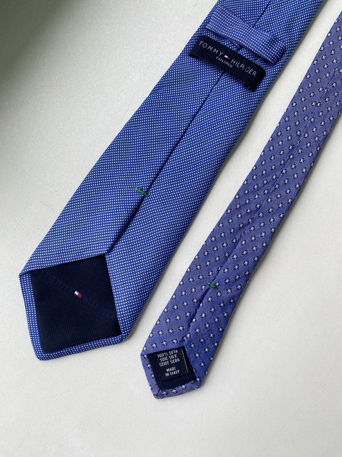 Tommy Hilfiger Tommy Hilfiger navy blue silk necktie with spotted print Size ONE SIZE - 4 Thumbnail