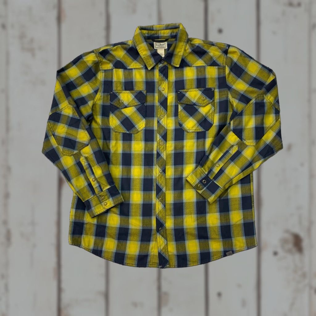 Vintage VINTAGE LL Bean Men’s Plaid Flannel Shirt Button Up L/S Blue Large Size US L / EU 52-54 / 3 - 1 Thumbnail