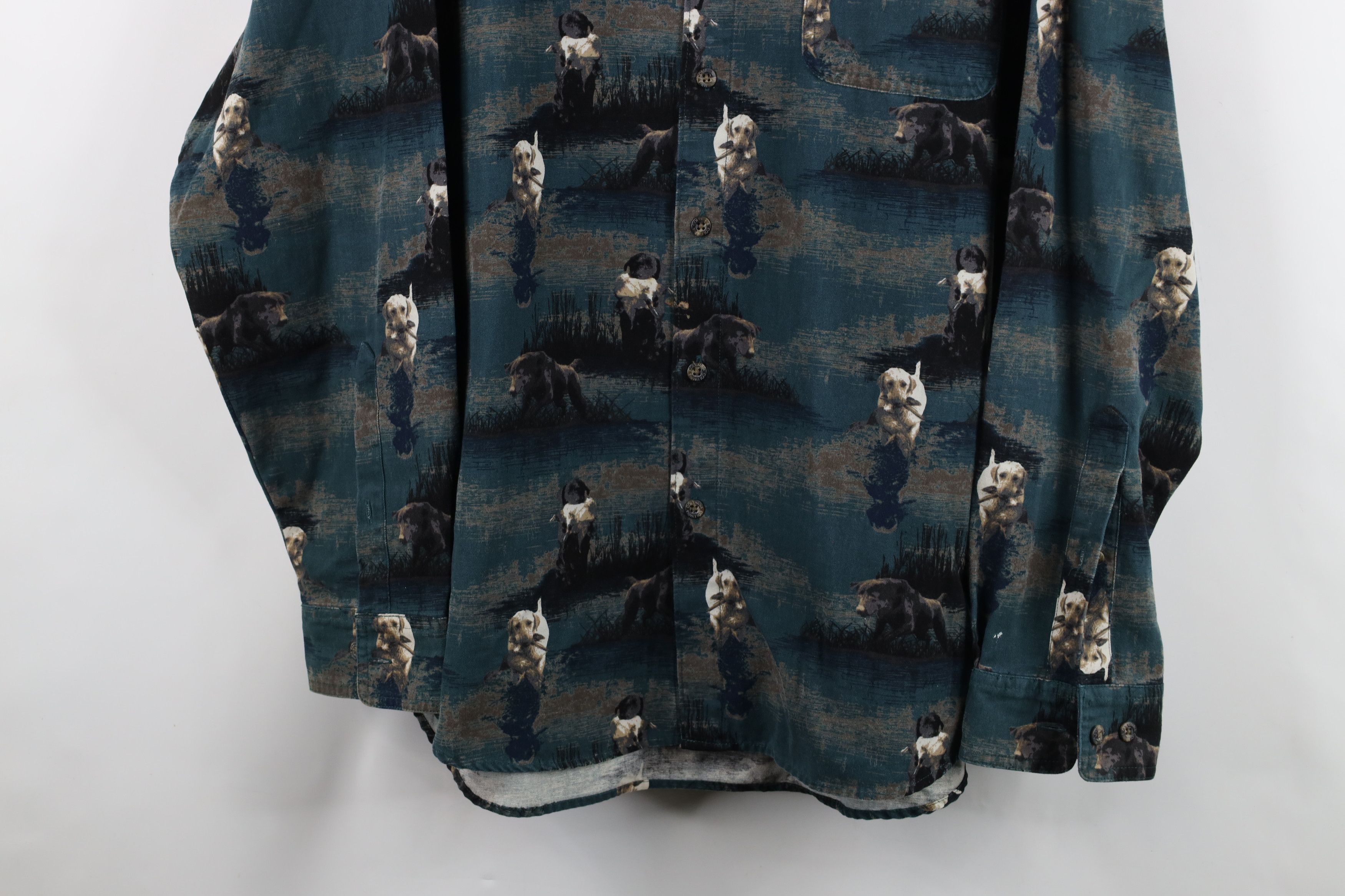 Columbia Vintage Columbia Cloth Duck Hunting Dog Button Down Shirt Size US L / EU 52-54 / 3 - 3 Thumbnail