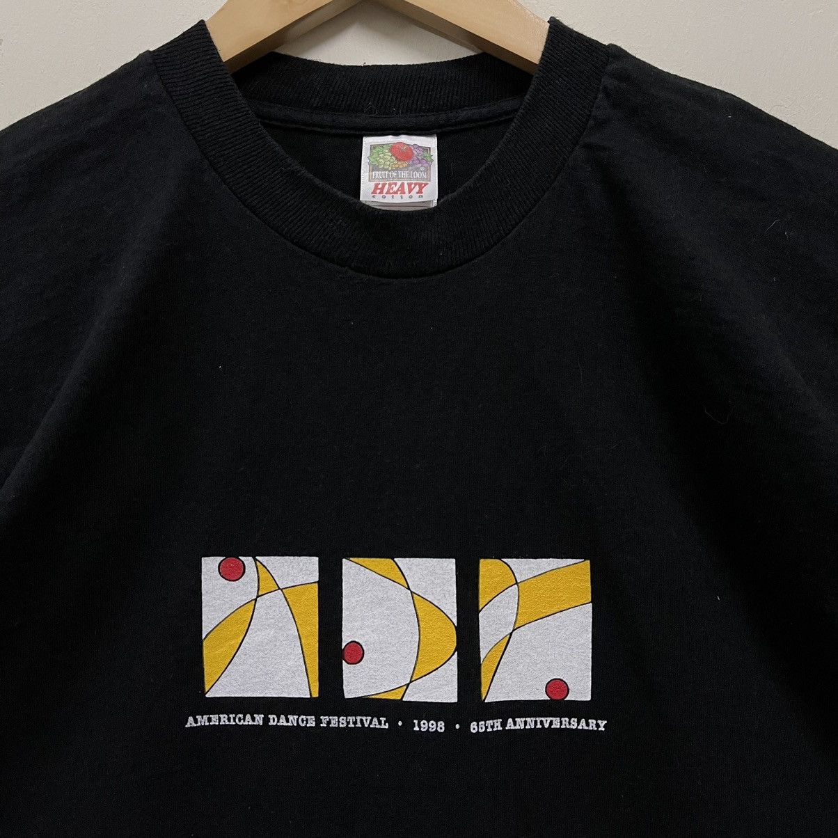 Fruit Of The Loom Vintage 90s American Dance Festival Tshirt Size US L / EU 52-54 / 3 - 3 Thumbnail