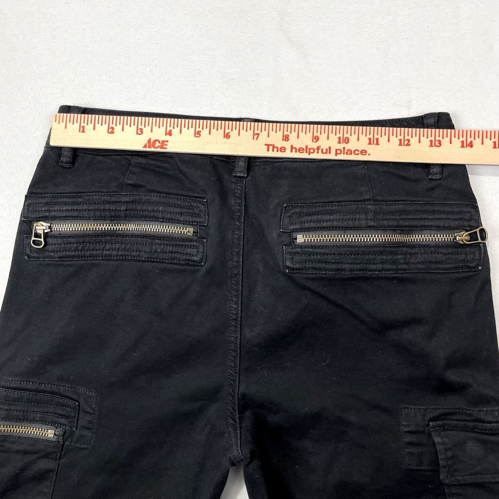 Polo Ralph Lauren Polo Ralph Lauren Womens Size 6 Black Utility Zip Pocket Skinny Leg Cargo Pants Size 28" / US 6 / IT 42 - 4 Thumbnail