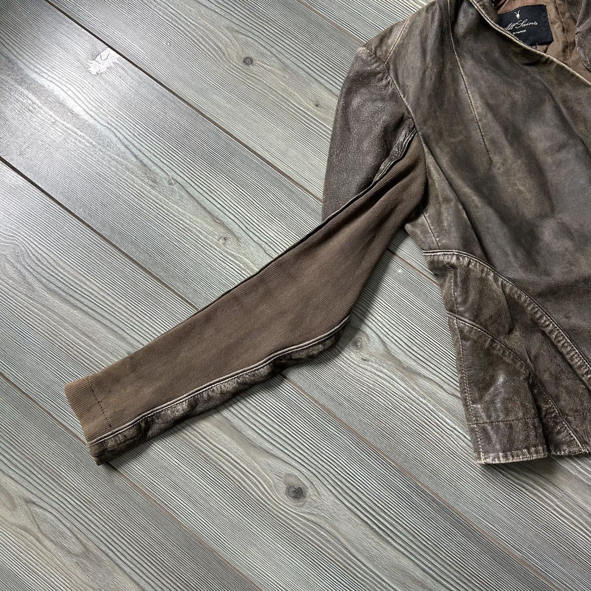 Allsaints Allsaints Faded Asymmetric Rick Owens Vibe Leather Jacket Size S / US 4 / IT 40 - 16 Thumbnail