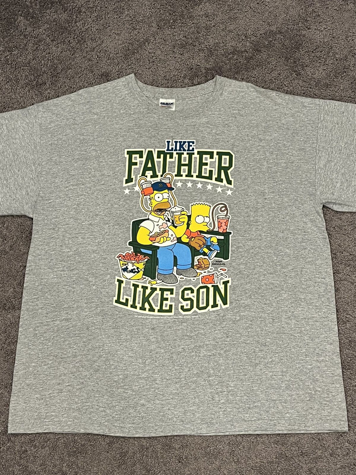 Gildan × The Simpsons × Vintage Vintage Y2K Fashion The Simpsons T Shirt Size US XL / EU 56 / 4 - 1 Thumbnail