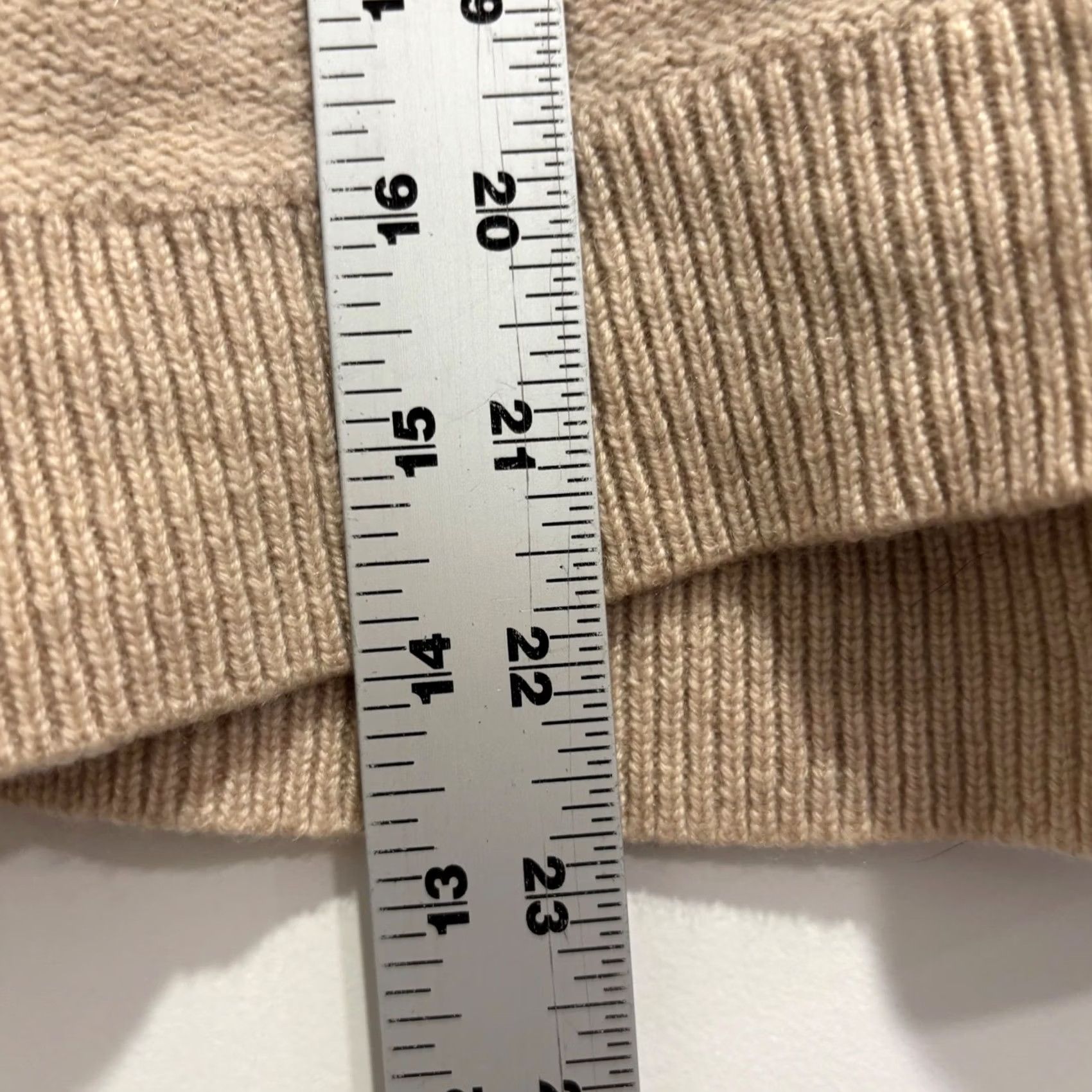 Vintage Olivia & Grace Cashmere Sweater L Tan Cable Knit Pullover Crew Neck Womens Slim Casual Dressy Beige 100% Cashmere Size L / US 10 / IT 46 - 6 Thumbnail